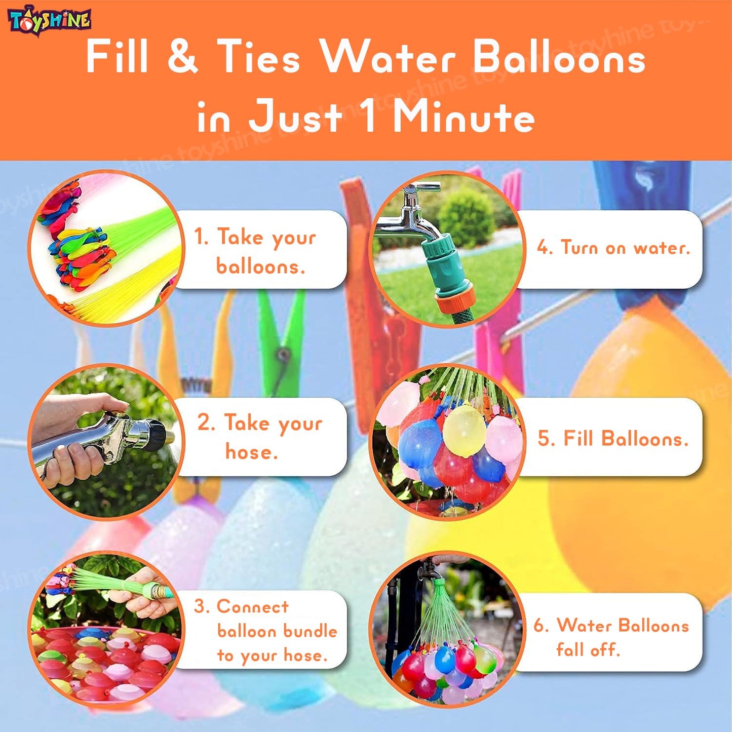 Water Balloons for Holi – 111 Pieces (Multicolor)