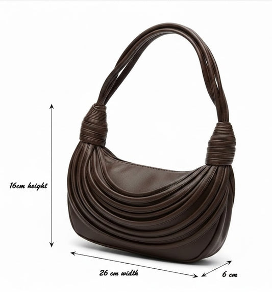 Goodzy Black Faux Leather Shoulder Handbag with Handle