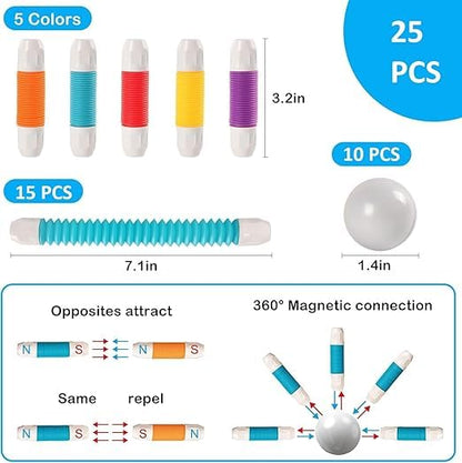 Magnetic Tube Building Blocks for Kids