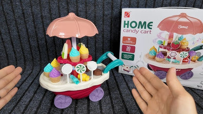 Lumo Home Candy Cart | Ice Cream Pretend Play Kitchen Play Cart for Kids (3–5 Years)